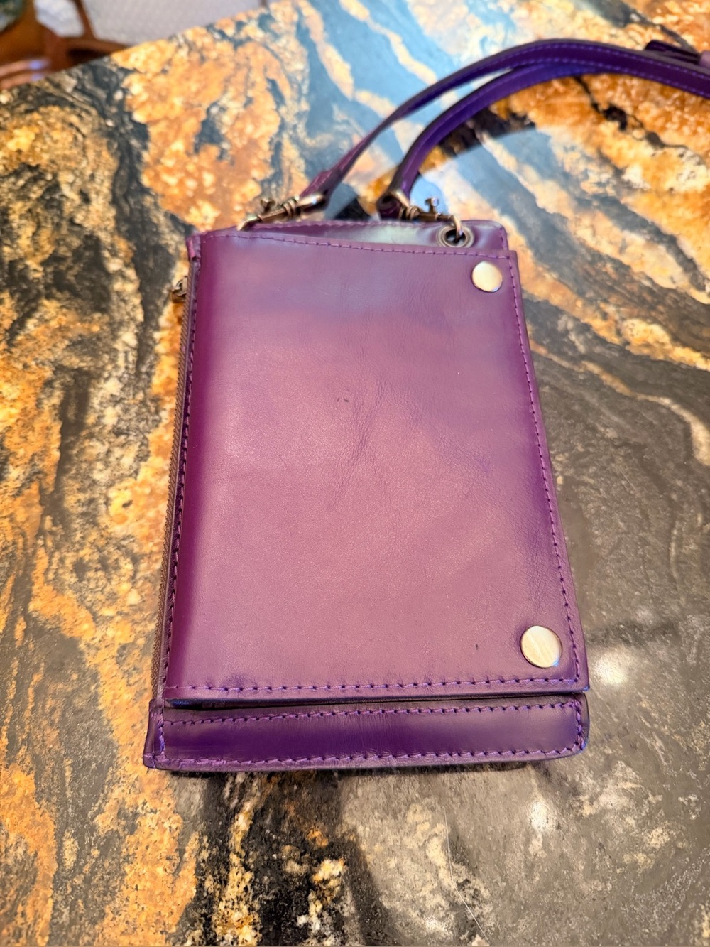 Patricia Nash Leather Daphne Phone Crossbody Acai NWT - Picture 9 of 13